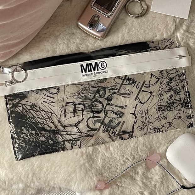 SPUR X MM6 메종 마르지엘라 한정 일본 무크지 클리어 파우치