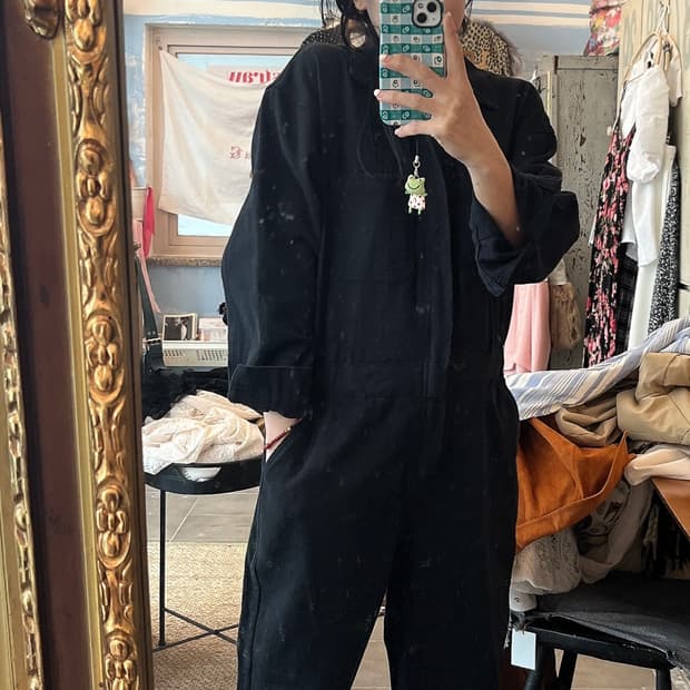 일본 블랙 점프수트