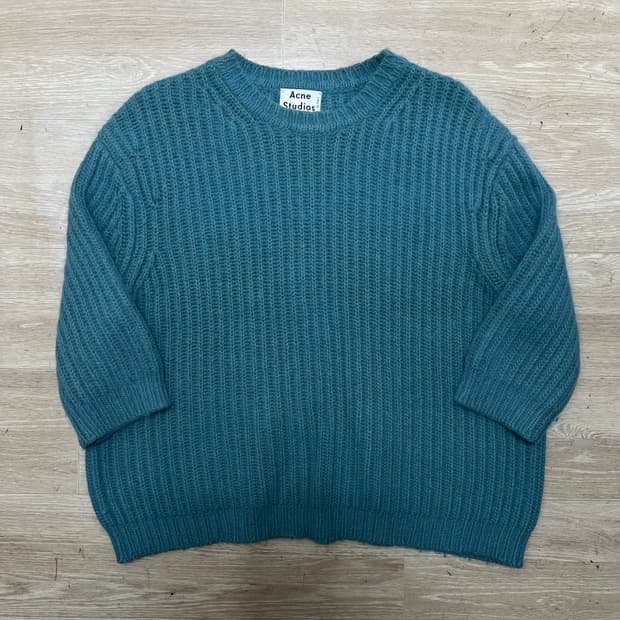 아크네 스튜디오 여성 오버사이즈 청키 니트 [블루그린] S/90