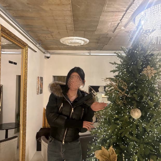 예쁜 검정 퍼 패딩 (에이블리)