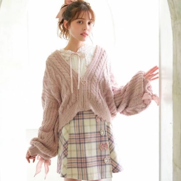 리즈리사 빅후드 루즈핏 니트후드집업 핑크 히메갸루 핀터레스트