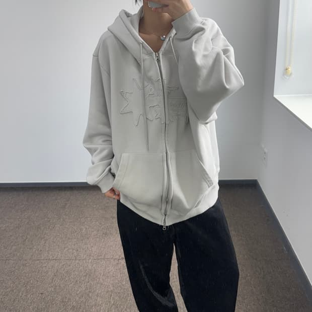 nice ghost club 나이스고스트클럽 그런지 로고 후드집업