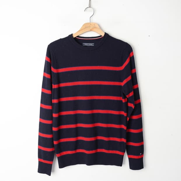 90/타미힐피거 스트라이프 울 니트