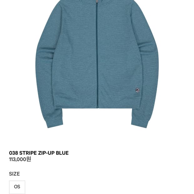 Coyseio 038 STRIPE ZIP-UP BLUE