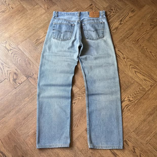 [33]90's 리바이스 501 Made in USA 연청 데님 팬츠