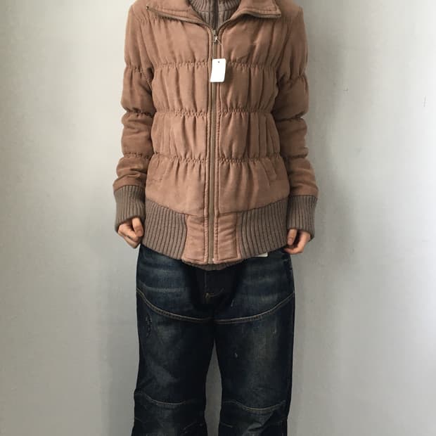 Shirring point double collar jacket