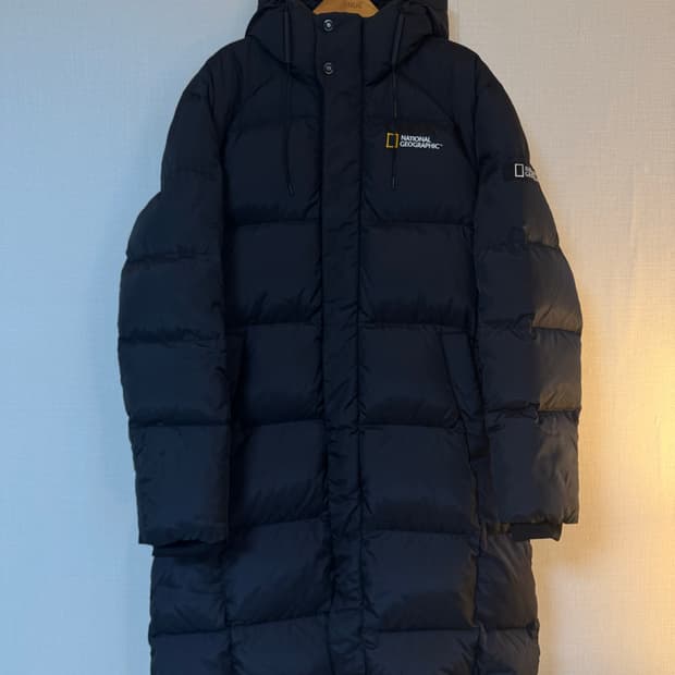 [XL]내셔널지오그래픽 블랙 롱패딩