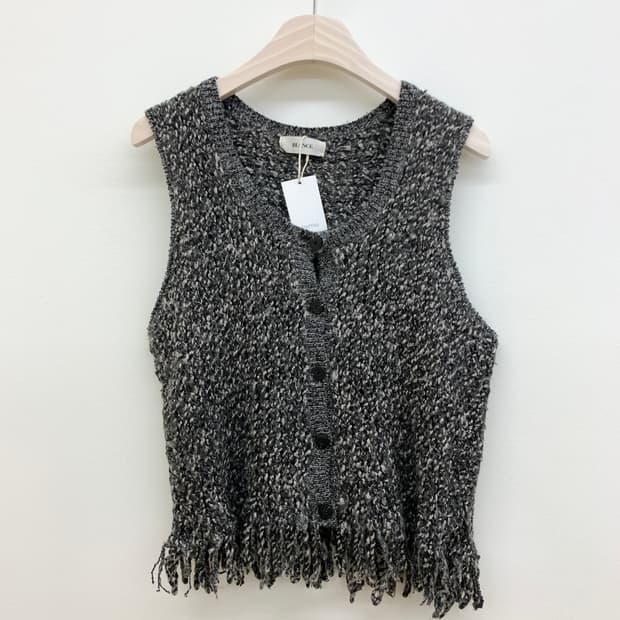 울 프린지 베스트 wool vest