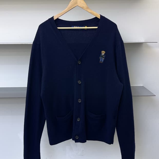 폴로랄프로렌 QR 라벨 폴로 베어 가디건