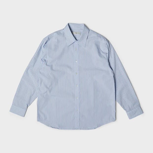 던스트 유니섹스 인포멀 셔츠 블루브라운 스트라이프, XL