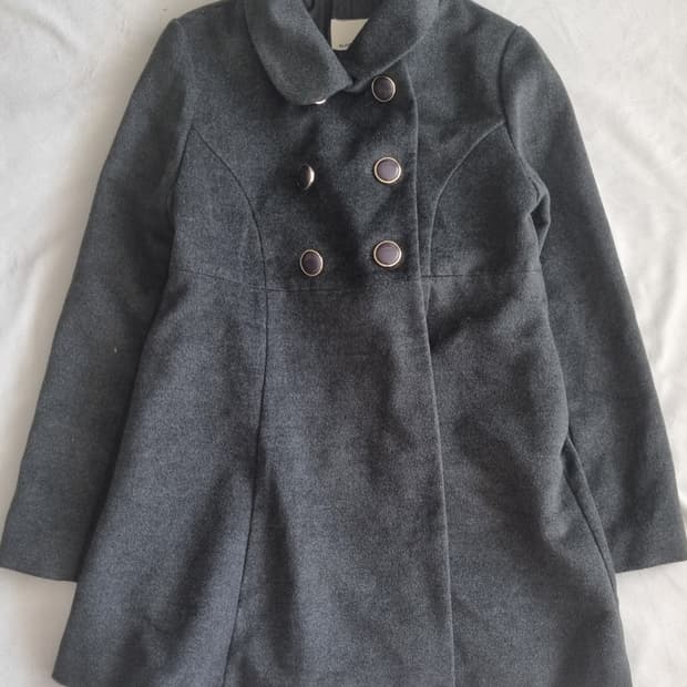 빈티지 모리걸 하구미 갸루 그레이 코트