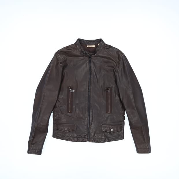 M DKNY 유틸리티 포켓 가죽 자켓 N7189