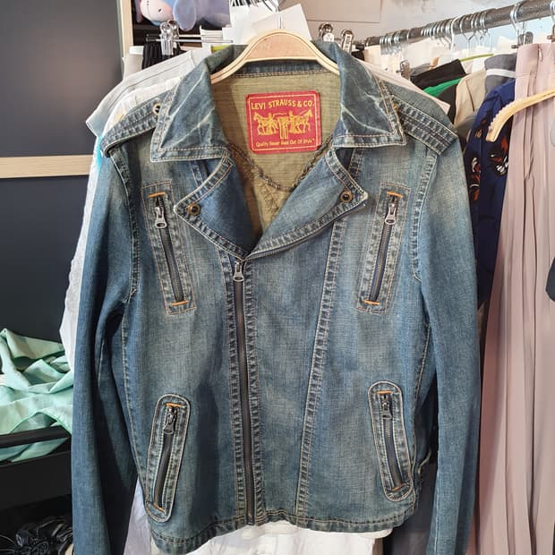 무배 리바이스 데님 라이더 자켓 청자켓 100사이즈