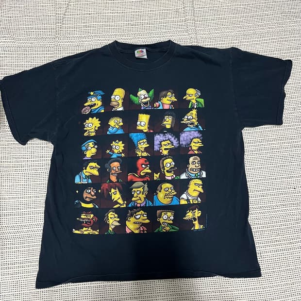 10s 심슨 빈티지 티셔츠 xl