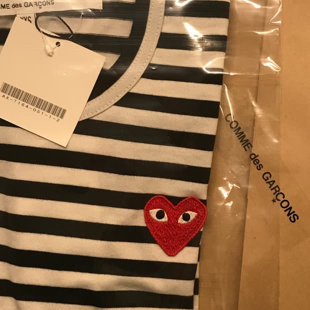 꼼데가르송 스트라이프 롱슬리브