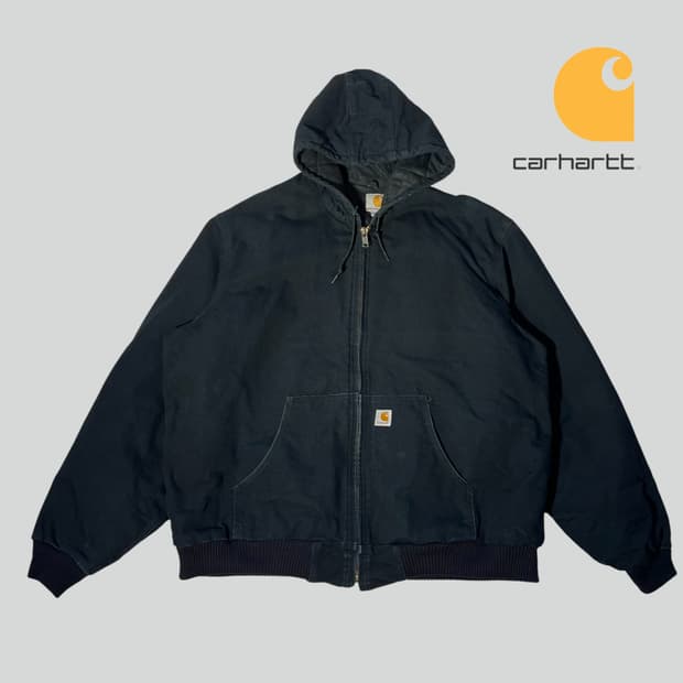 [2XL]U.S.A 칼하트 J140 블랙 캔버스 액티브자켓
