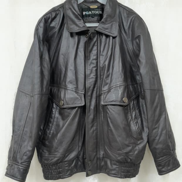 남성가죽 블루종 점퍼 100