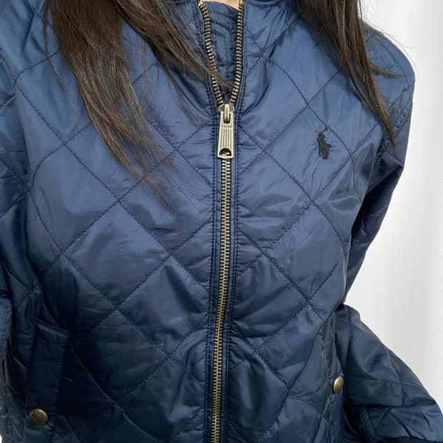 폴로 네이비 퀼팅 자켓