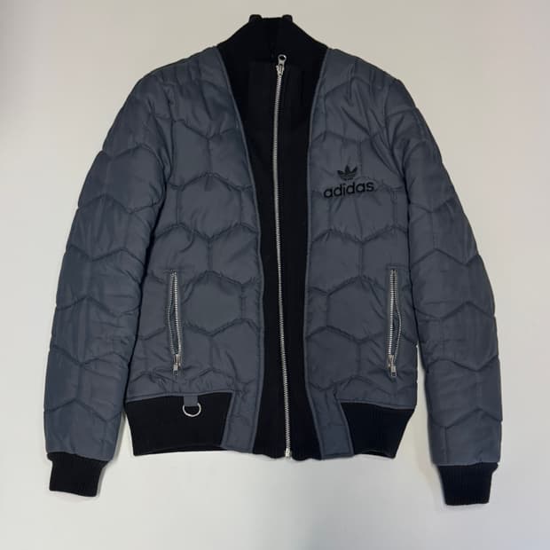 여성 아디다스 올드스쿨 퀄팅 봄버 자켓 빈티지 블루