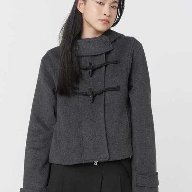 미세키서울 더플 후디 숏코트