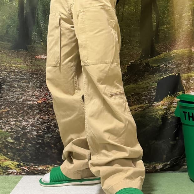 아비렉스 빈티지 멀티 포켓 와이드 카고 팬츠