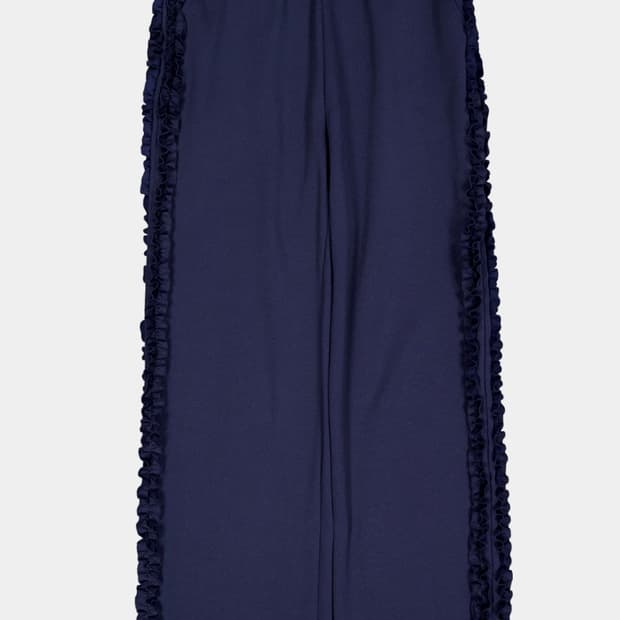 생긴 러플 트랙 팬츠 바지 ruffle track pants navy