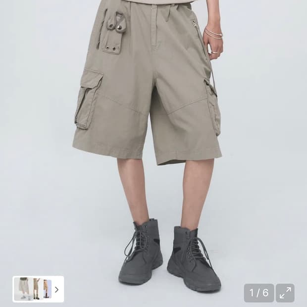 나체 WASHING CARGO HALF PANTS (UNISEX)