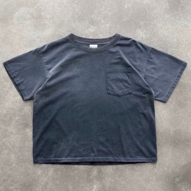 [XL] 아킴보클럽 체인피커 포켓 티셔츠 페이디드 블랙