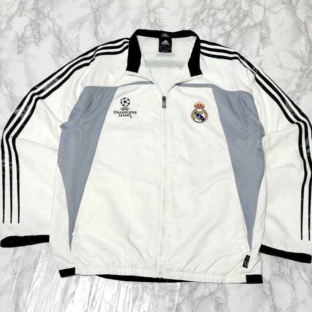 아디다스 레알 마드리드 04-05 지급용 챔피언스 리그 바람막이 자켓