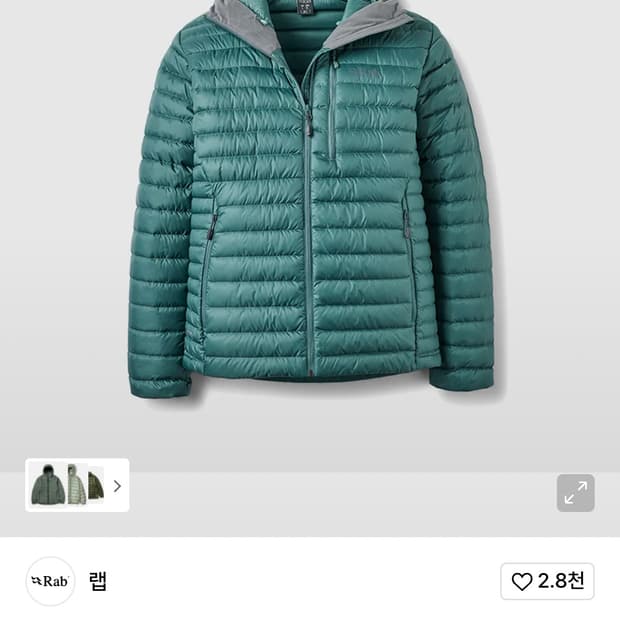 랩 마이크로 알파인자켓 sage 컬러