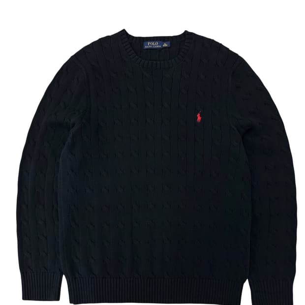 폴로 케이블 니트 블랙 (XL)
