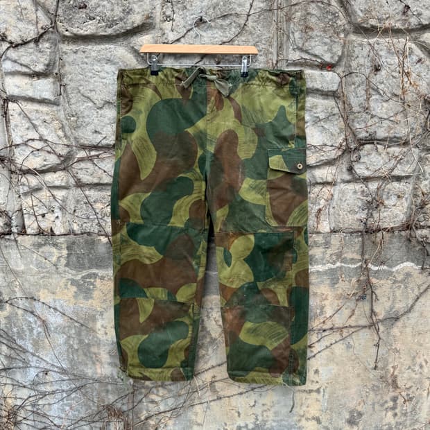 50s 벨기에군 오리지널 브러쉬스트로크 카모 팬츠 전기형