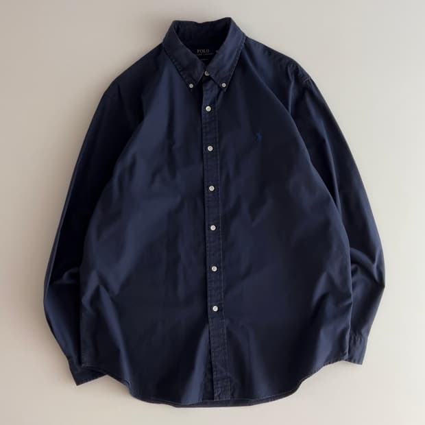 폴로 랄프로렌 네이비 솔리드 셔츠 XL