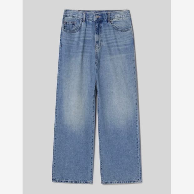 (30) 에잇세컨즈 에센셜 와이드핏 데님 팬츠 스카이 블루