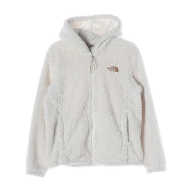 노스페이스 화이트 플리스 후드집업 M