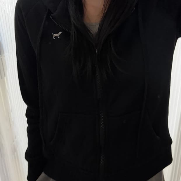 쥬시꾸뛰르 블랙 후드집업 s