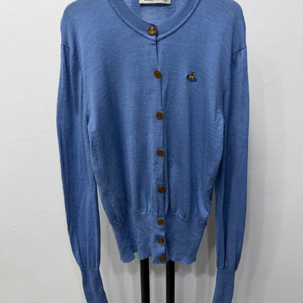 정품) 비비안웨스트우드 여성 블루 가디건 L