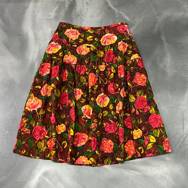  겐조 플라워 패턴 코듀로이 스커트 y15121