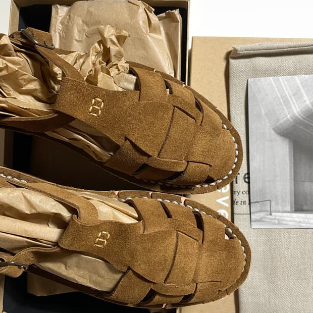 스티브모노 피셔맨 샌들 38 꼬냑