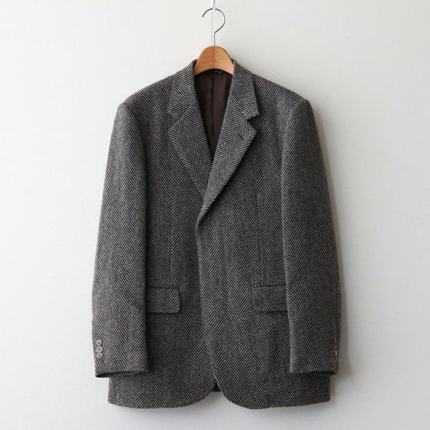 오라리 24aw LAMA SHETLAND WOOL TWEED JACKET