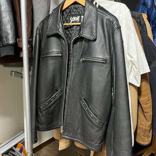 Schott 쇼트 544 싱글라이더 레더 자켓 44 105 여유