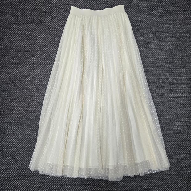 바이씨니 아이보리 롱 스커트 밴딩치마