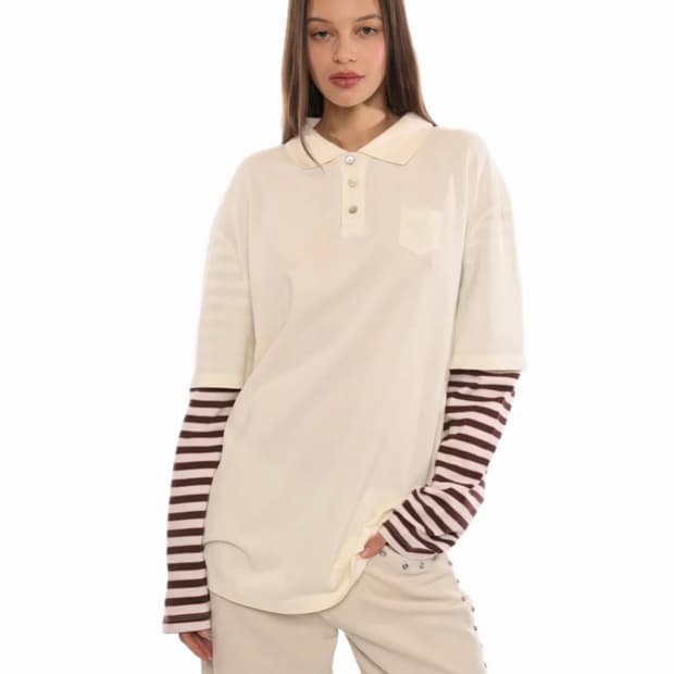 [XS,S,M]샌디리앙 26ss DEW 티셔츠/크림