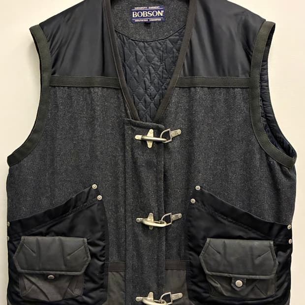 (XL)90s BOBSON 밥슨 울 나일론 파이어맨 워크 피싱 베스트