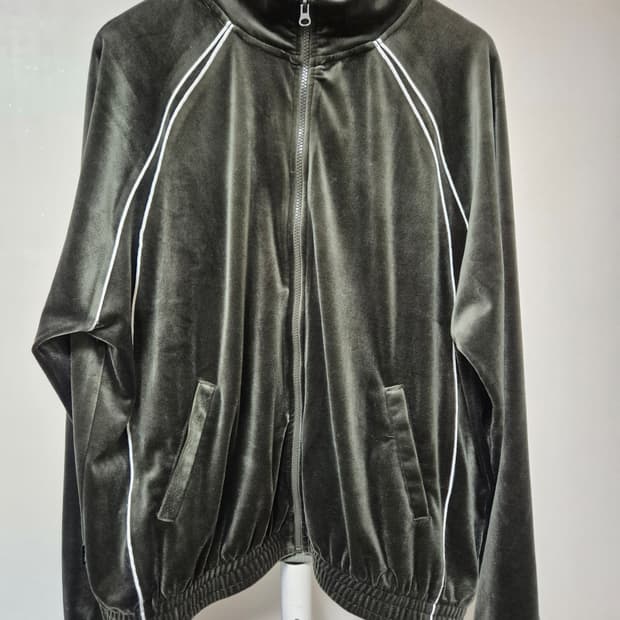 골라 벨벳 카키 집업 L 남여공용 Gola velvet