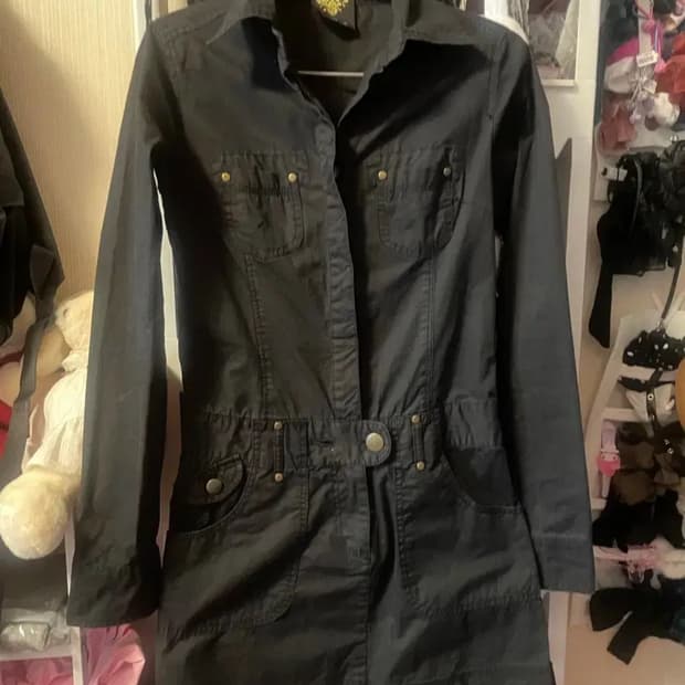 빈티지 카고 미니 원피스