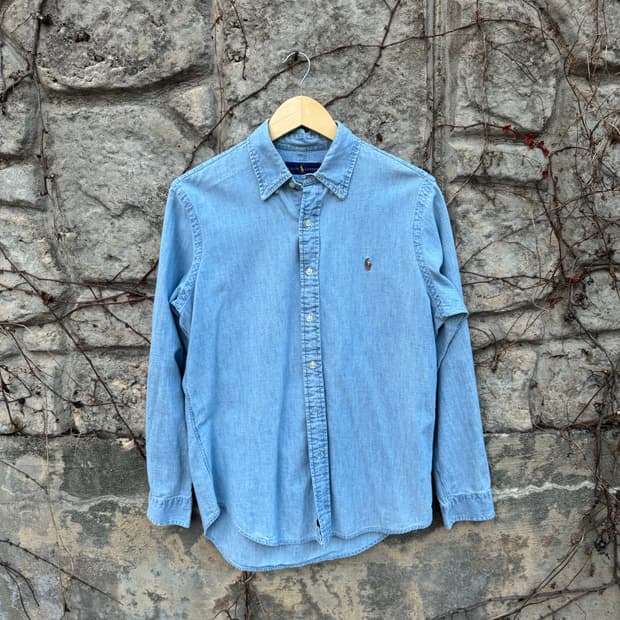 폴로 랄프로렌 빈티지 샴브레이 셔츠 m 데님