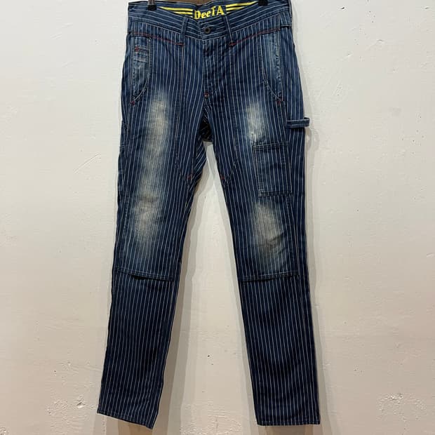 Deeta 워시드 히코리 카펜터 데님팬츠 Made in JAPAN 