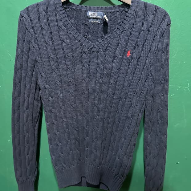 폴로 꽈베기니트 네이비 S