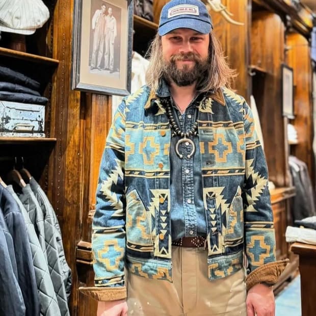 RRL 더블알엘 자카드 데님 자켓